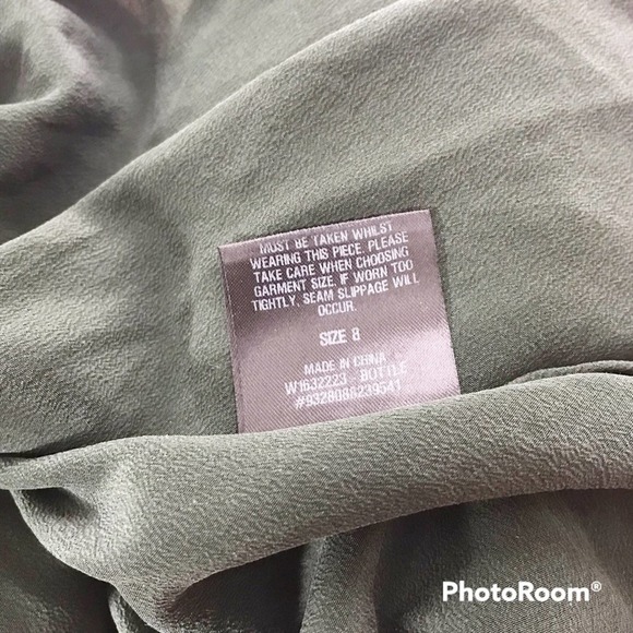 Scanlan Theodore dark green off shoulder flowy blouse size 8 - Picture 4 of 5